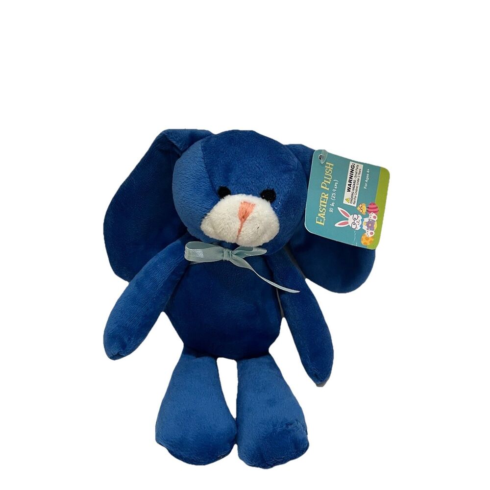 Rich Pacific Limited Blue Easter Bunny Plush Rabbit Floppy Ears 10" Stuffed Toy